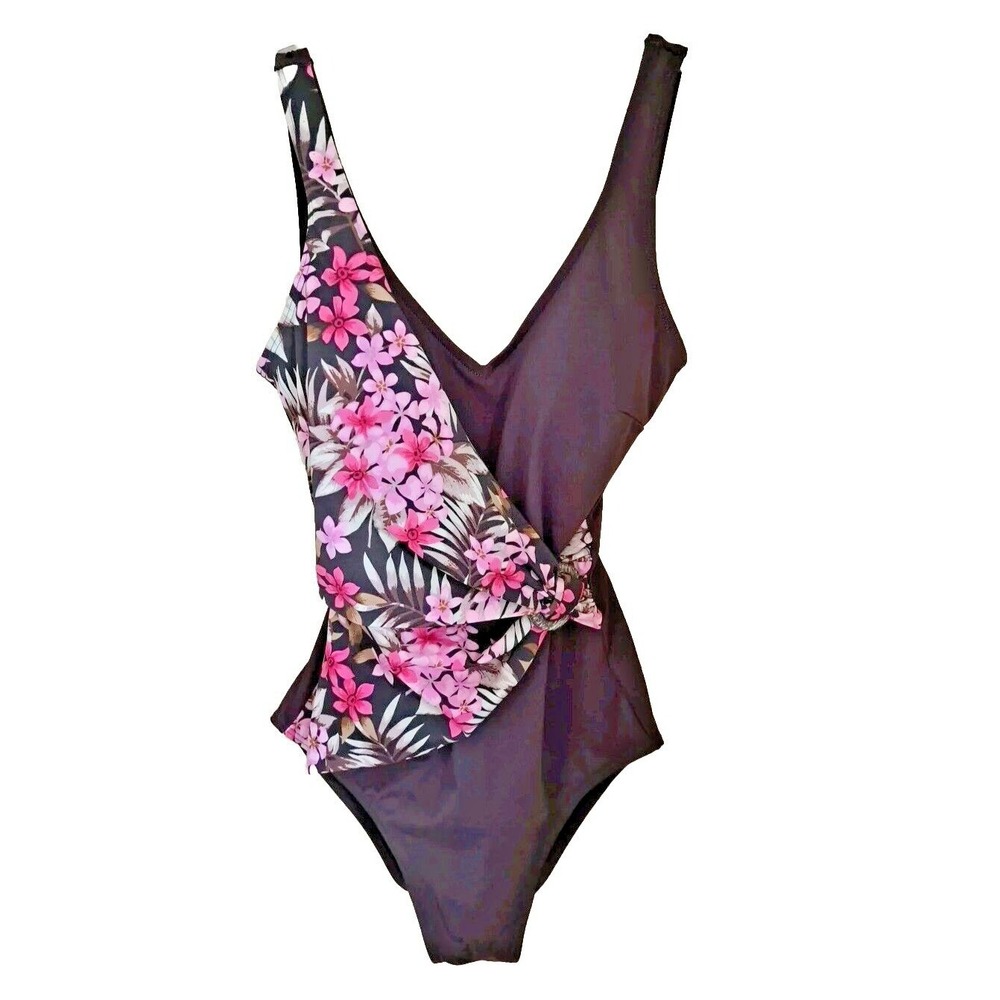Tropical Escape Swimsuit‎ Women's size 10 Slimming Tummy Control Built in Bra